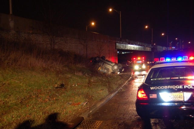 MVA-flipper on the Route 1&9 South Split on December 4, 2008.